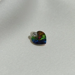 Dije Coraz�n Cristal - multicolor - chico