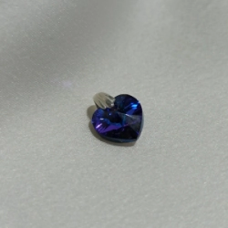 Dije Coraz&oacute;n Cristal - Violeta/Azul - chico