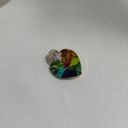 Dije Coraz�n Cristal - Multicolor - mediano