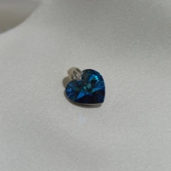 Dije Coraz�n Cristal- Azul titanic - mediano