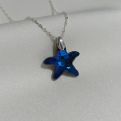Dije Estrella de mar Cristal - Azul Titanic