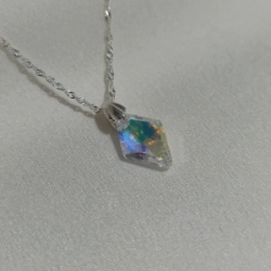 Dije Rombo Cristal - Boreal Blue
