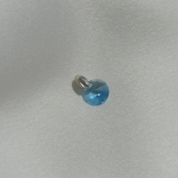 Dije Redondo Cristal - Transparente - 8 mm