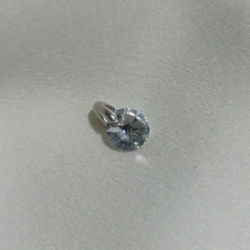 Dije Redondo Cristal - Gris - 8 mm