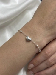 Pulsera forcet - coraz�n y bolitas