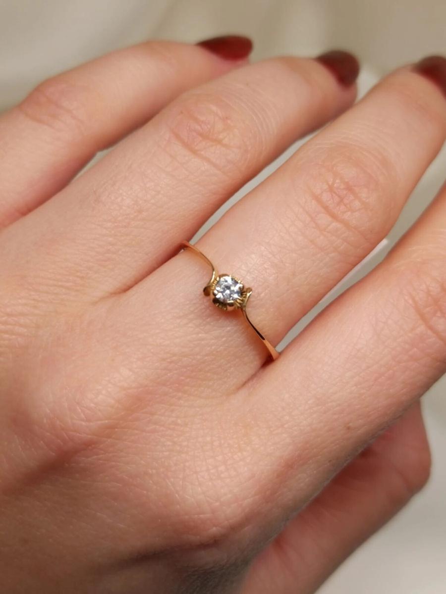 Anillo solitario - Modelo N� 52 (1.5g)