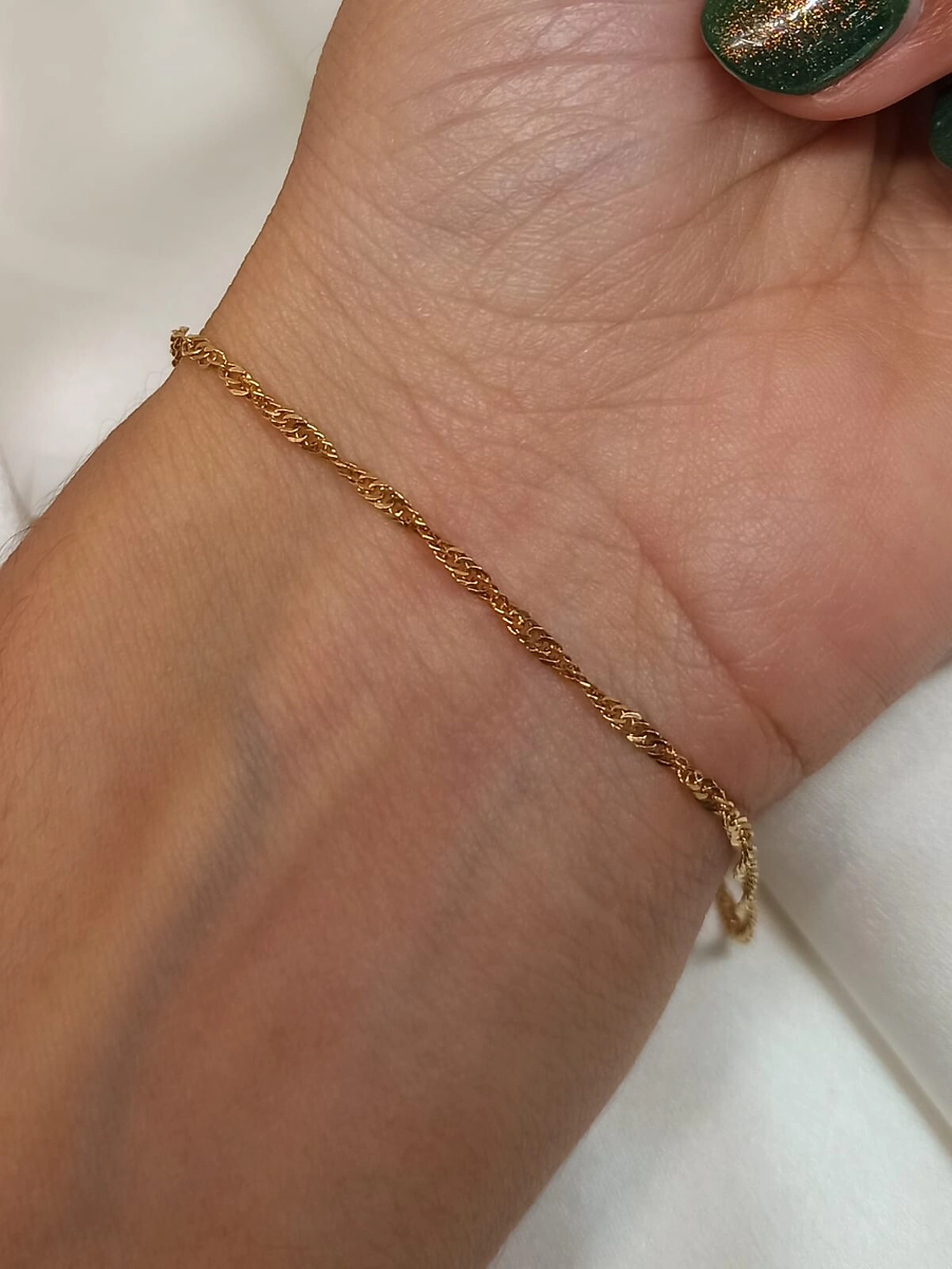 Pulsera fina singapur - Modelo N� 19 (1.5g)