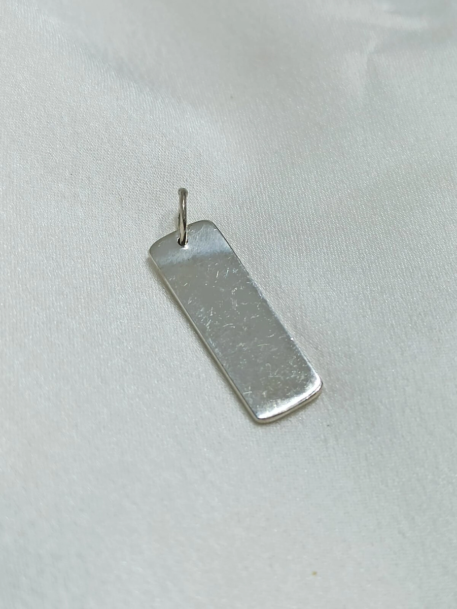 Dije Chapita rectangular - p/grabar