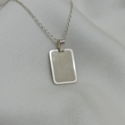 Dije Medalla Rectangular Arenada p/grabar - N� 2